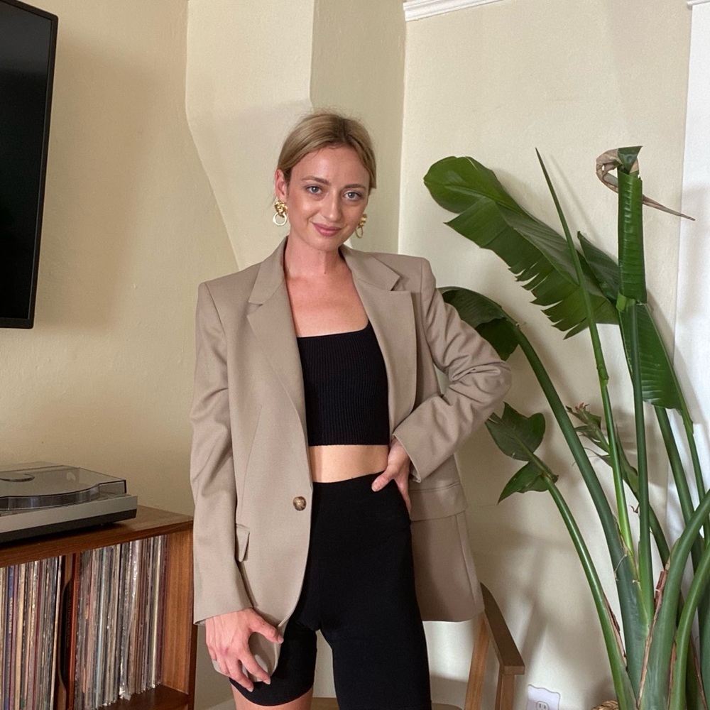 Babaton taupe Agency Blazer